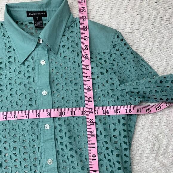 Club Monaco Eyelet Blouse Size XS - Picture 4 of 6